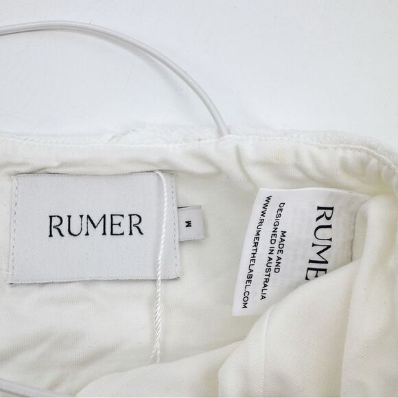 Free People Rumer Tropez White Lace Crochet Crop Top Med NWT - Picture 7 of 9